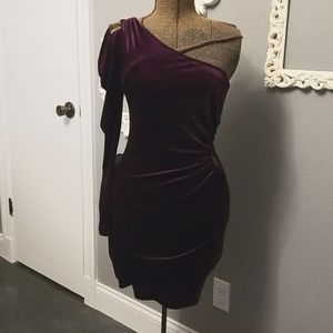 Purple babe velvet cocktail dress